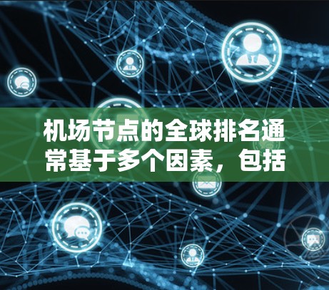 机场节点的全球排名通常基于多个因素,包括地理位置、经济影响、游客流量、基础设施质量和运营效率等。以下是一些主要的机场节点全球排名,主要参考标准包括世界5强、世界1强、全球主要机场等 机场节点的全球排名通常基于多个因素,包括地理位置、经济影响、游客流量、基础设施质量和运营效率等。以下是一些主要的机场节点全球排名,主要参考标准包括世界5强、世界1强、全球主要机场等
