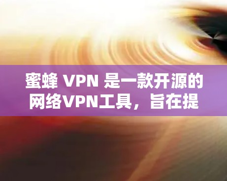 蜜蜂 VPN 是一款开源的网络VPN工具，旨在提供安全和匿名的网络连接。下面是如何下载并使用蜜蜂 VPN 的步骤
