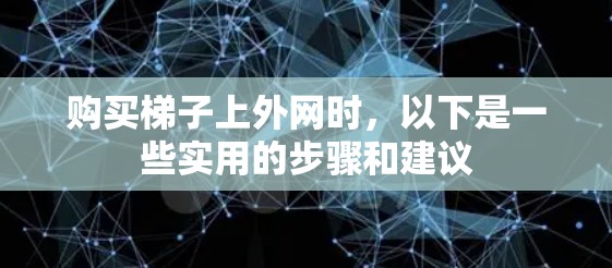 购买梯子上外网时，以下是一些实用的步骤和建议
