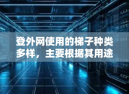 登外网使用的梯子种类多样，主要根据其用途和安全需求而有所不同。以下是常见的梯子类型及其特点