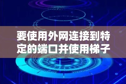 要使用外网连接到特定的端口并使用梯子进行连接，可以按照以下步骤操作