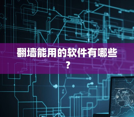 翻墙能用的软件有哪些？