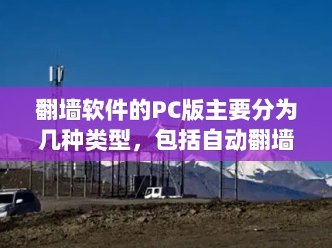 翻墙软件的PC版主要分为几种类型，包括自动翻墙、手动翻墙、网络控制软件等。以下是一些 commonly used 的翻墙软件及其特点