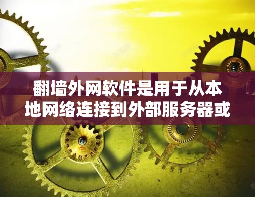 翻墙外网软件是用于从本地网络连接到外部服务器或远程服务器的工具，提供多种方式访问互联网。以下是对这些工具的详细总结