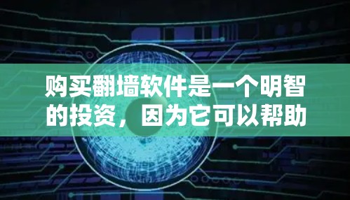 购买翻墙软件是一个明智的投资，因为它可以帮助您访问被屏蔽的网站，同时保持网络的安全性。以下是对翻墙软件的总结和建议