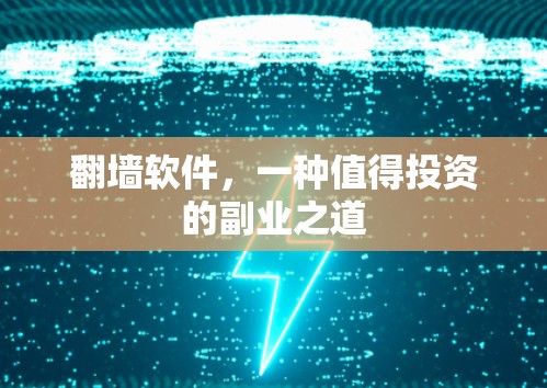 翻墙软件，一种值得投资的副业之道
