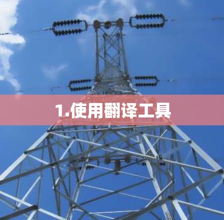 1.使用翻译工具