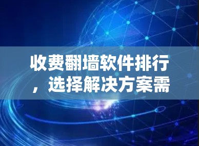 收费翻墙软件排行，选择解决方案需深思