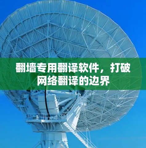翻墙专用翻译软件，打破网络翻译的边界