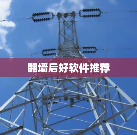 翻墙后好软件推荐