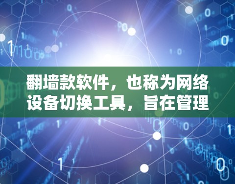 翻墙款软件，也称为网络设备切换工具，旨在管理多设备之间的数据传输与网络切换。以下是其关键点