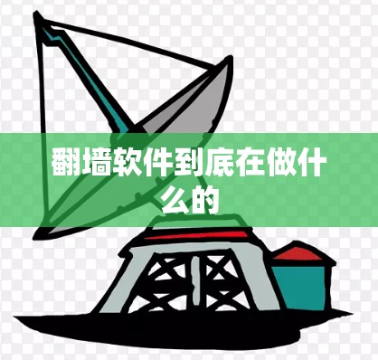 翻墙软件到底在做什么的