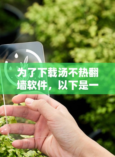 为了下载汤不热翻墙软件，以下是一些推荐的步骤和链接，帮助您找到适合您的解决方案