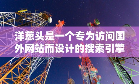 洋葱头是一个专为访问国外网站而设计的搜索引擎工具，提供高级访问功能，适合需要快速访问大量网站的用户。以下是详细的步骤指南