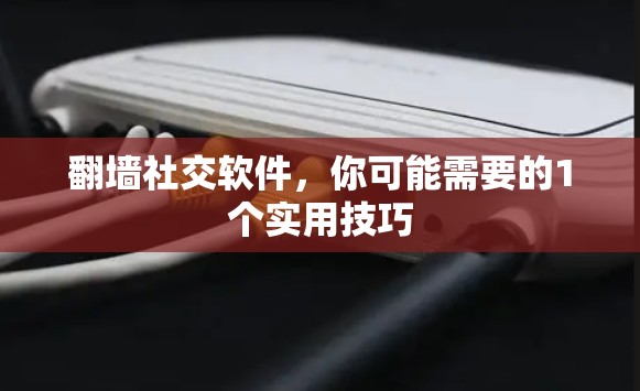 翻墙社交软件，你可能需要的1个实用技巧