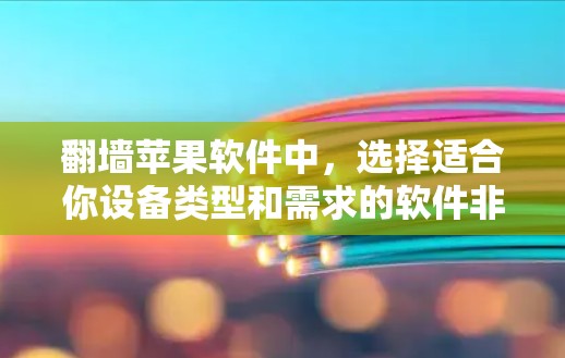 翻墙苹果软件中，选择适合你设备类型和需求的软件非常关键。以下是一些推荐的翻墙软件和工具，帮助你轻松完成翻墙，同时确保安全性