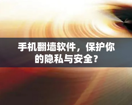 手机翻墙软件，保护你的隐私与安全？