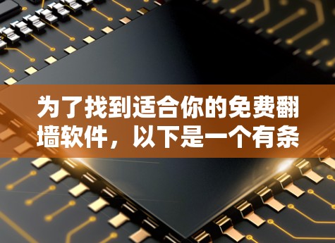 为了找到适合你的免费翻墙软件，以下是一个有条理的指南