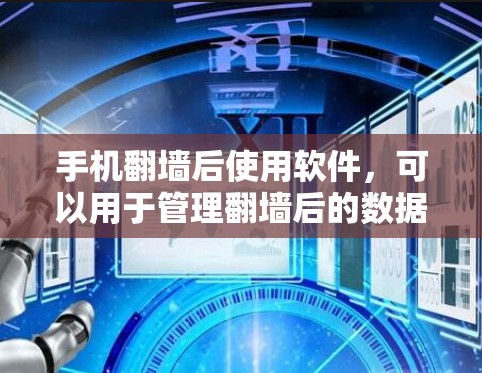 手机翻墙后使用软件，可以用于管理翻墙后的数据，包括应用、照片、视频等。以下是对该问题的分步解释和答案