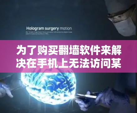 为了购买翻墙软件来解决在手机上无法访问某些网站的问题，以下是一些详细的步骤和建议