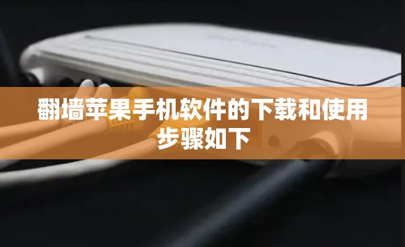 翻墙苹果手机软件的下载和使用步骤如下