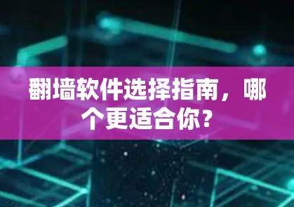 翻墙软件选择指南，哪个更适合你？