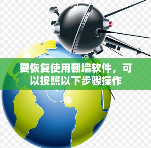 要恢复使用翻墙软件，可以按照以下步骤操作