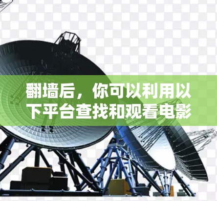 翻墙后，你可以利用以下平台查找和观看电影