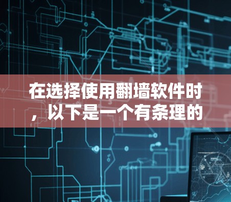 在选择使用翻墙软件时，以下是一个有条理的解决方案