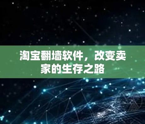 淘宝翻墙软件，改变卖家的生存之路