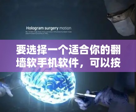 要选择一个适合你的翻墙软手机软件，可以按照以下步骤进行