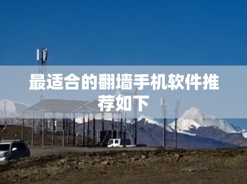 最适合的翻墙手机软件推荐如下
